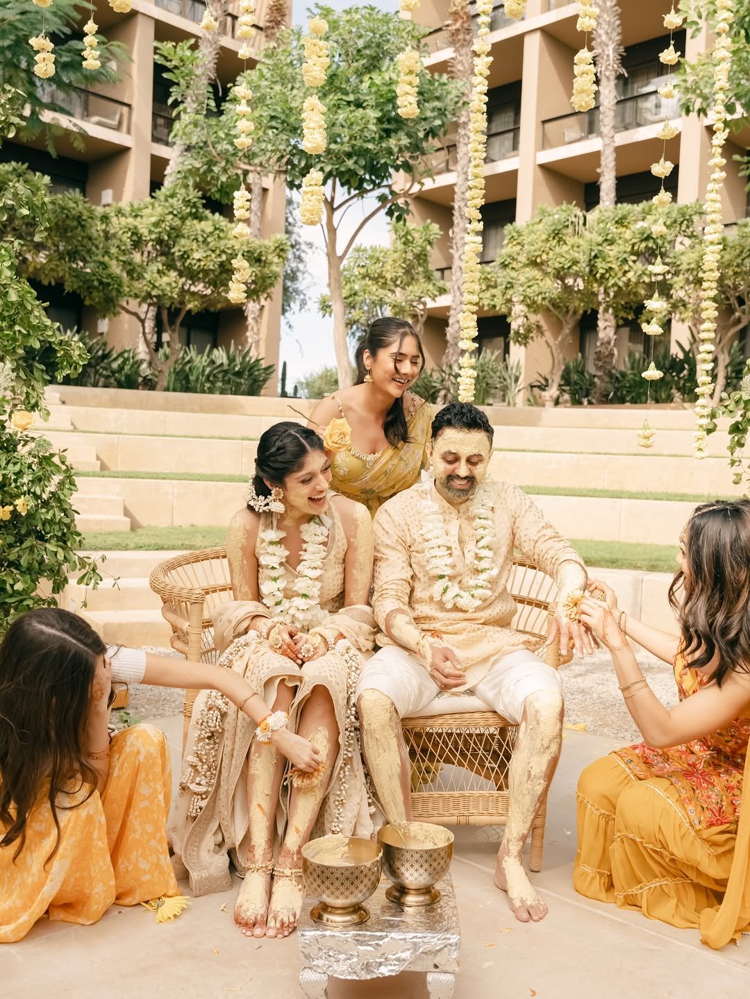 Bride haldi close up